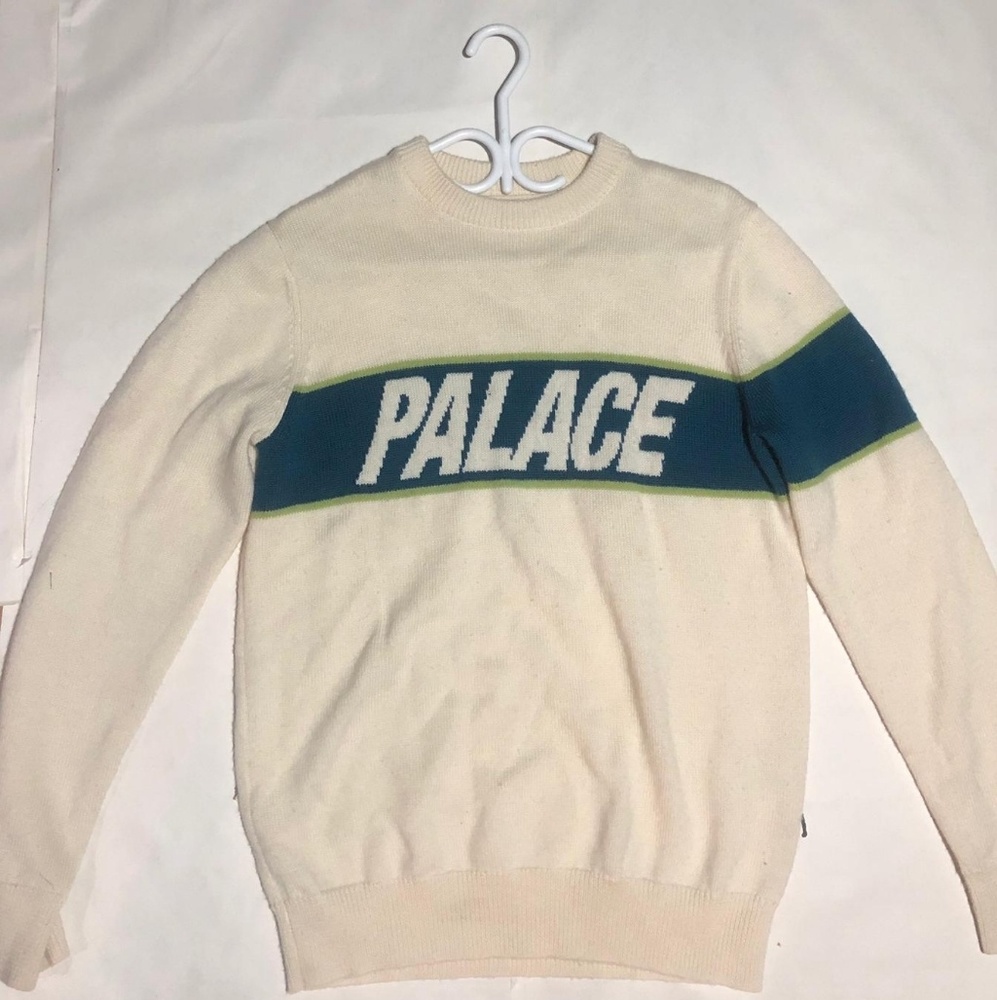 Palace Logo Knit White - Winter 2016